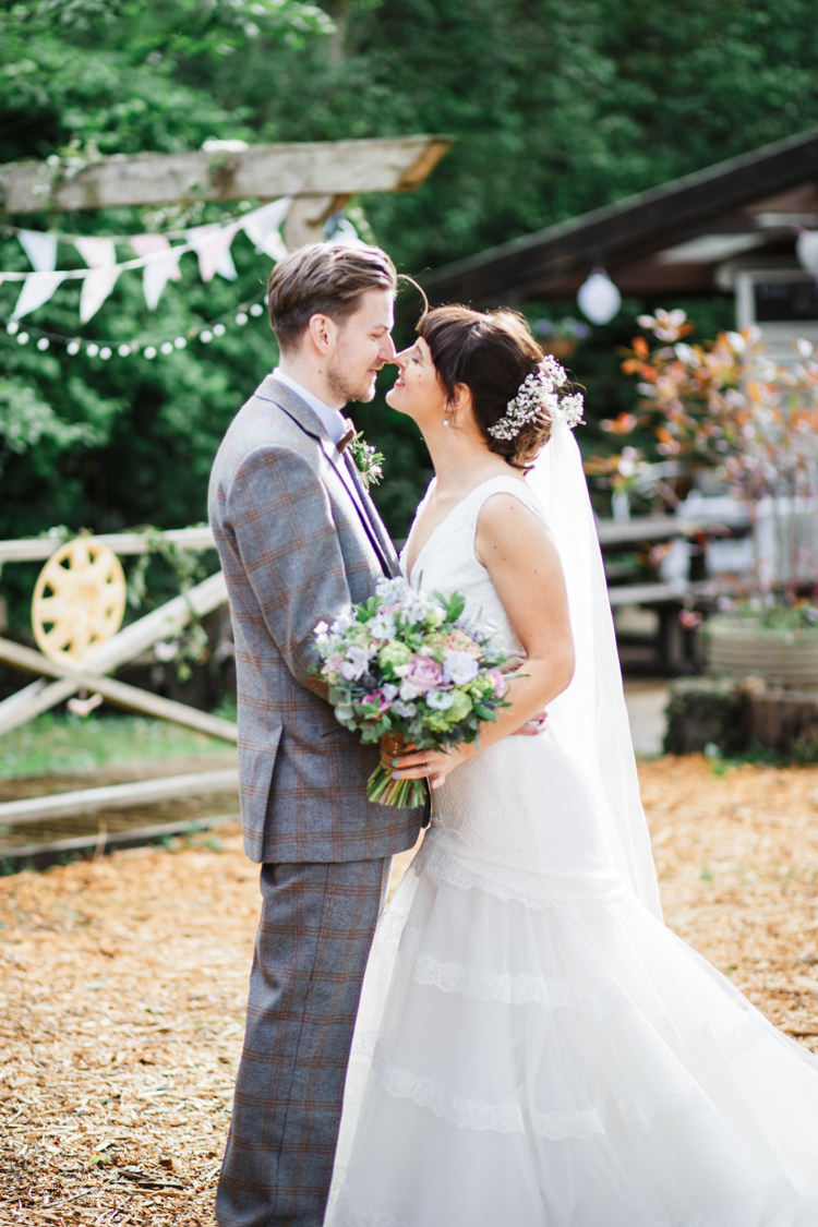 Cymbeline Lace Dress Gown Tiered Bride Bridal Camp Festival Style Chilled Wedding http://www.memoriesmilestones.co.uk/