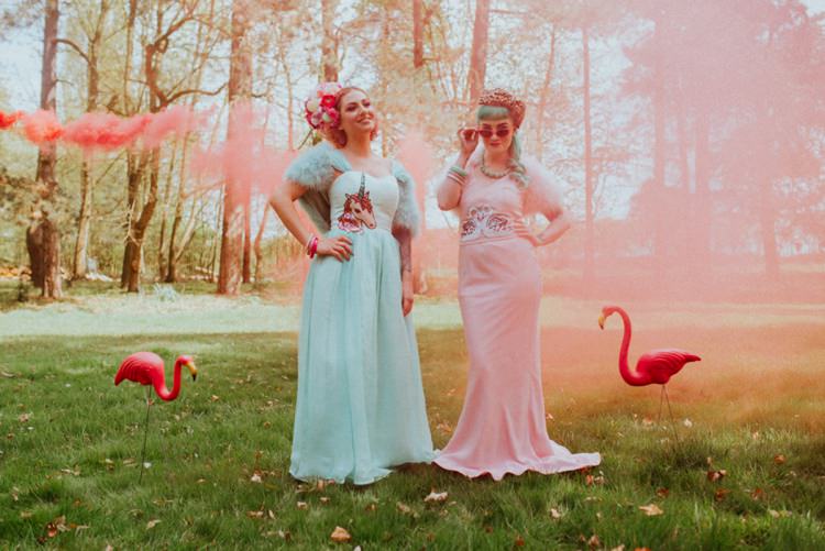 Smoke Bombs Brides Retro Kitsch Pastel Mint Pink Wedding Ideas http://www.beckyryanphotography.co.uk/
