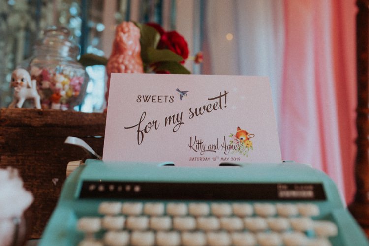 Vintage Typewriter Guest Book Retro Kitsch Pastel Mint Pink Wedding Ideas http://www.beckyryanphotography.co.uk/