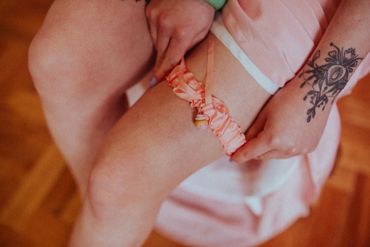 Garter Bride Bridal Retro Kitsch Pastel Mint Pink Wedding Ideas http://www.beckyryanphotography.co.uk/