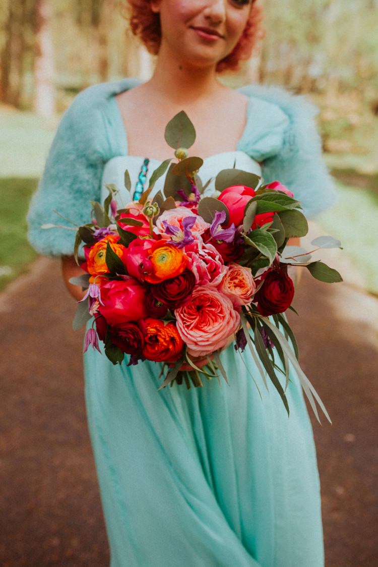 Bouquet Flowers Bride Bridal Peony Rose Ranunculus Retro Kitsch Pastel Mint Pink Wedding Ideas http://www.beckyryanphotography.co.uk/