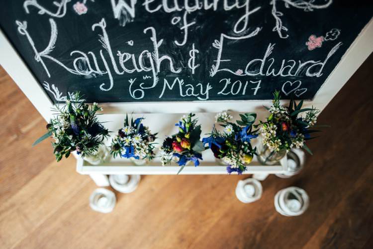 Flowers Sign Stand Colourful Hand Made Rustic Barn Flower Filled Wedding http://www.threeflowersphotography.co.uk/