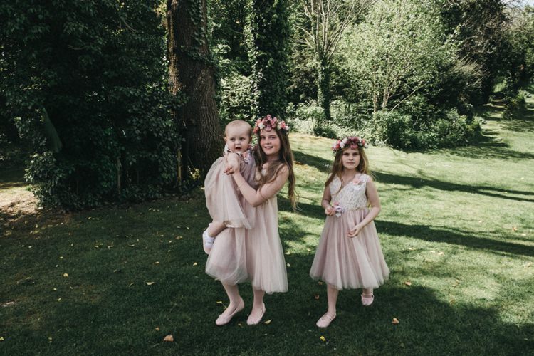 Flower Girls Pink Dresses Eclectic Cool Glam Barn Wedding http://luciusfoxphotography.com/ http://www.stevebridgwoodphotography.co.uk/