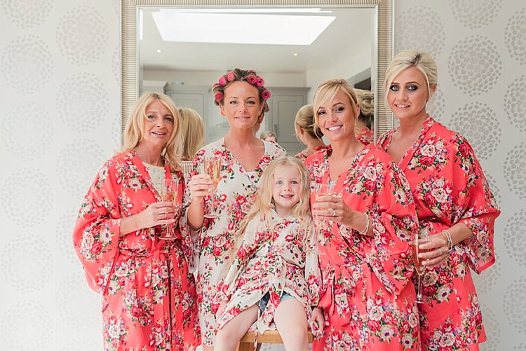 Floral Bridesmaids Bride Dressing Gowns Pretty Light English Country Garden Wedding http://kerriemitchell.co.uk/