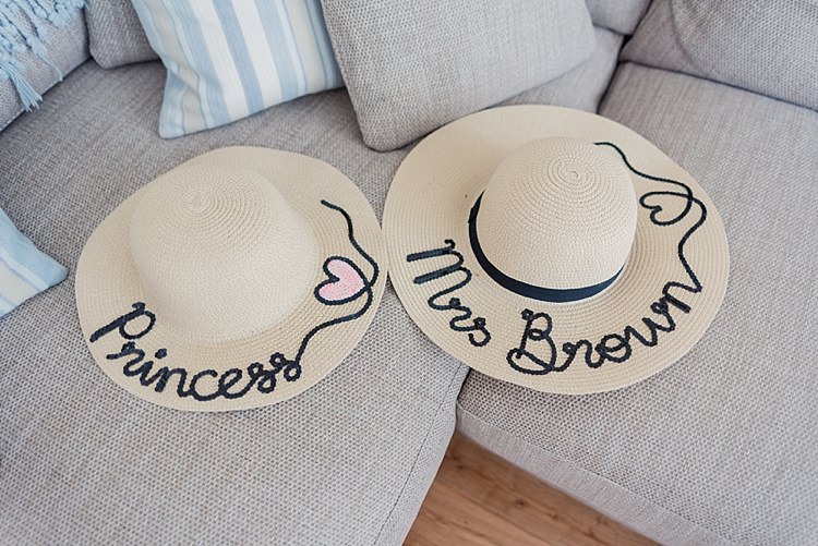 Customised Straw Sun Hats Present Gift Pretty Light English Country Garden Wedding http://kerriemitchell.co.uk/