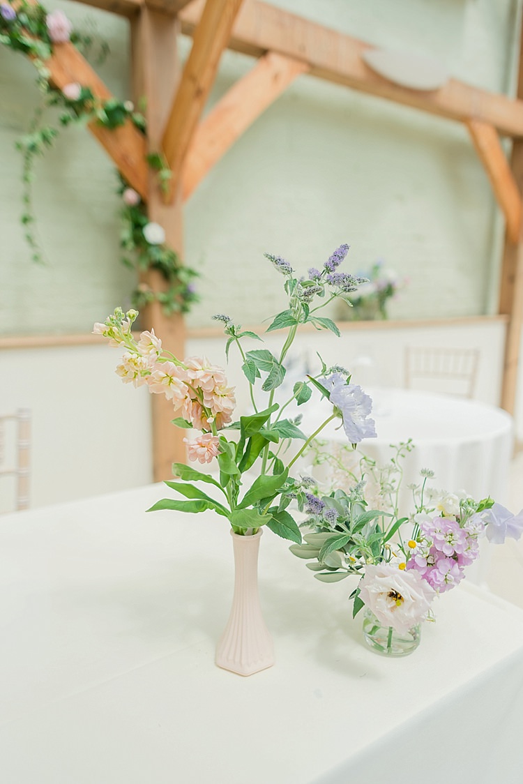 Flowers Jars Bottles Table Decor Pretty Light English Country Garden Wedding http://kerriemitchell.co.uk/