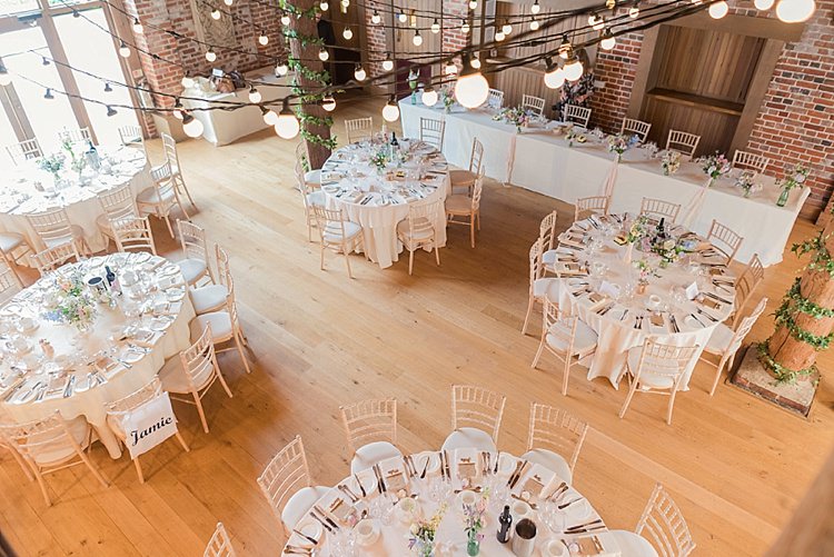 Festoon Lights Barn Reception Pretty Light English Country Garden Wedding http://kerriemitchell.co.uk/