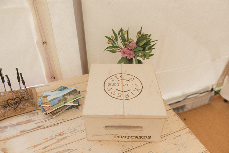 Card Box Personalised Wooden DIY Rustic Woodland Marquee Wedding http://www.rebeccadouglas.co.uk/