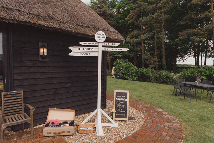Sign Post Wooden Direction DIY Rustic Woodland Marquee Wedding http://www.rebeccadouglas.co.uk/