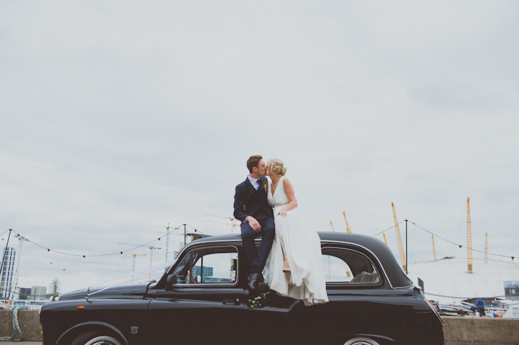 Black Cab London Taxi Transport Urban Industrial Chic Warehouse Wedding http://sashaweddings.co.uk/