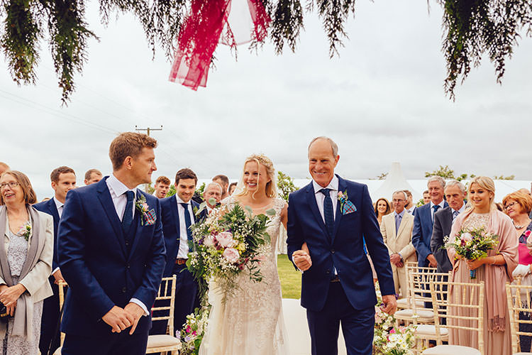Bride Bridal Dress Gown Maggie Sottero Bouquet Peonies Foliage French Connection Groom Waistcoat Humanist Hand Made Orchard Garden Wedding http://www.curiousrosephotography.com/