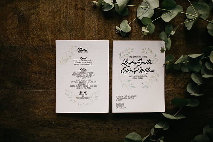 Stationery Whimsical Greenery Wedding Ideas Sea http://eglejo.lt/