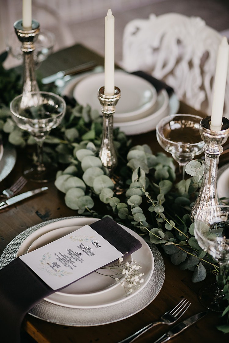Table Decor Candles Whimsical Greenery Wedding Ideas Sea http://eglejo.lt/