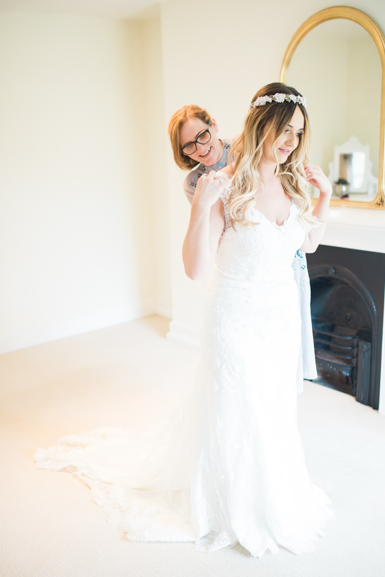 Maggie Sottero Melanie Dress Gown Lace Bride Bridal Beautifully Authentic Rustic Country House Wedding https://www.nikkismoments.com/