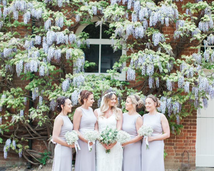 Lilac Bridesmaid Dresses Beautifully Authentic Rustic Country House Wedding https://www.nikkismoments.com/