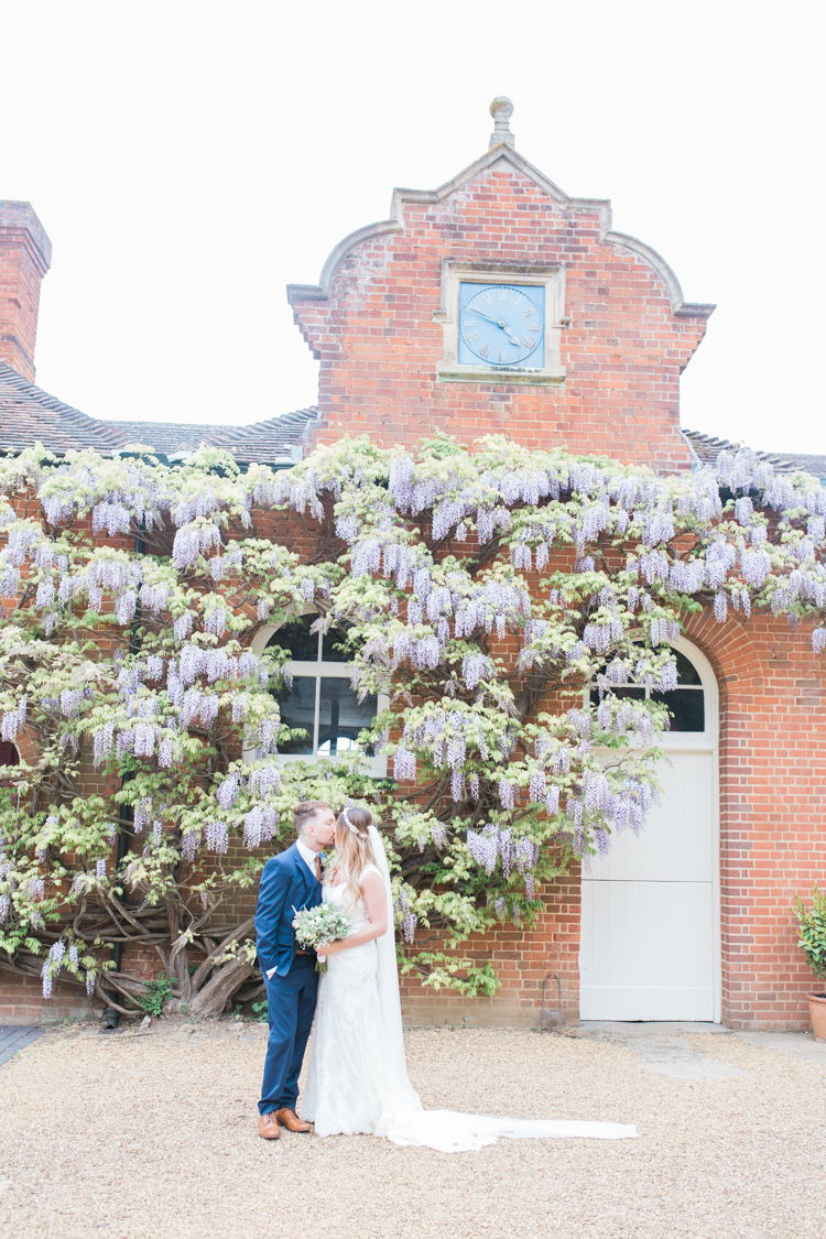 Wisteria Bride Groom Beautifully Authentic Rustic Country House Wedding https://www.nikkismoments.com/