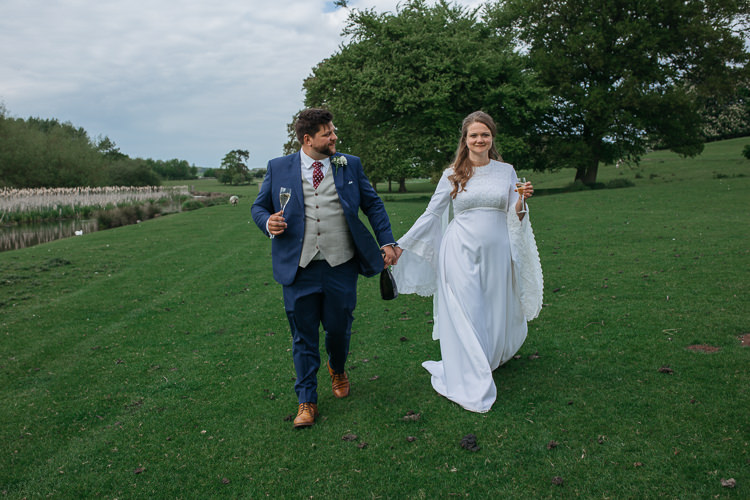 Bespoke Groom Bride Bridal Vintage Dress Gown Mum's Mother's Bell Sleeves Outdoor Farm Wedding 1970s Dress https://www.magdak.co.uk/