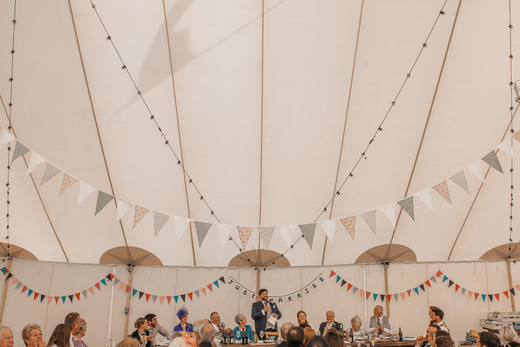 Sperry Tent Bunting Festoon Lighting Outdoor Farm Wedding 1970s Dress https://www.magdak.co.uk/