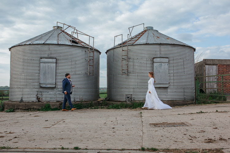 Bride Bridal Dress Gown Vintage Mum's Bespoke Groom Outdoor Farm Wedding 1970s Dress https://www.magdak.co.uk/