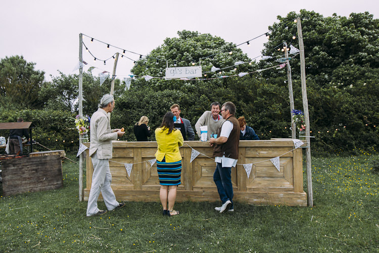 Bar Festoon Lighting Bunting Outdoor Fun Laid Back DIY Rustic Marquee Wedding http://www.louisegriffinphotography.com/