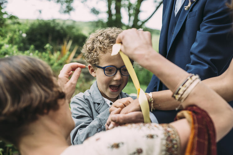 Handfasting Tying the Knot Ribbons Fun Laid Back DIY Rustic Marquee Wedding http://www.louisegriffinphotography.com/