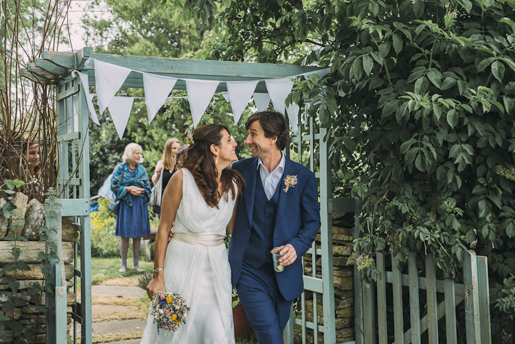 Bride Bridal Dress Sash Overlay Sleeveless Charlie Brear Gown Reiss Groom Bunting Fun Laid Back DIY Rustic Marquee Wedding http://www.louisegriffinphotography.com/