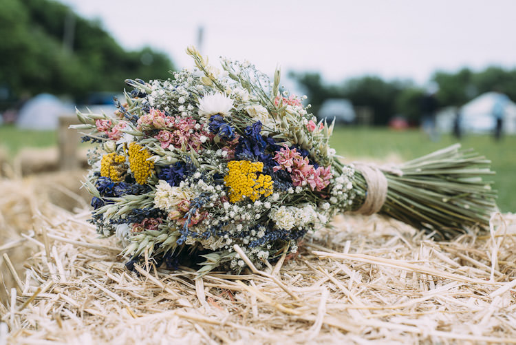 Dried Flowers Bouquet Wheat Fun Laid Back DIY Rustic Marquee Wedding http://www.louisegriffinphotography.com/