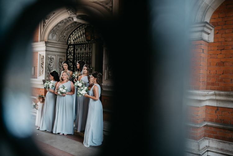 Pale Blue Grey Long Bridesmaid Dresses Boho Fun Loving University Wedding http://andrewbrannanphotography.co.uk/