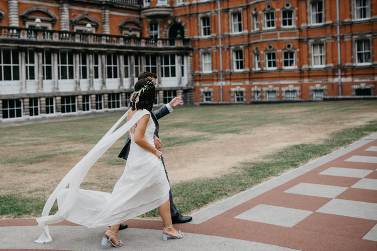 David Fielden Dress Gown Bride Bridal Ethereal Boho Fun Loving University Wedding http://andrewbrannanphotography.co.uk/