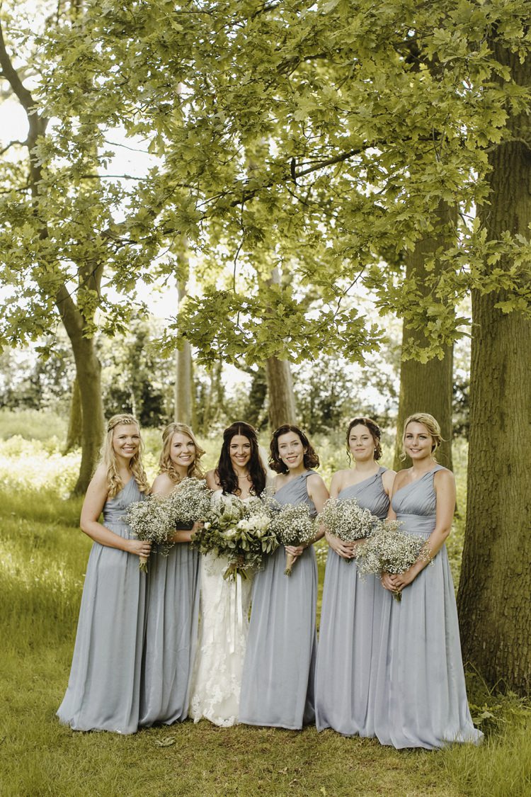 Long Maxi Grey Bridesmaid Dresses Gyp Gypsophila Baby Breath Nostalgic Playful Greenery Floral Garden Wedding http://jesspetrie.com/