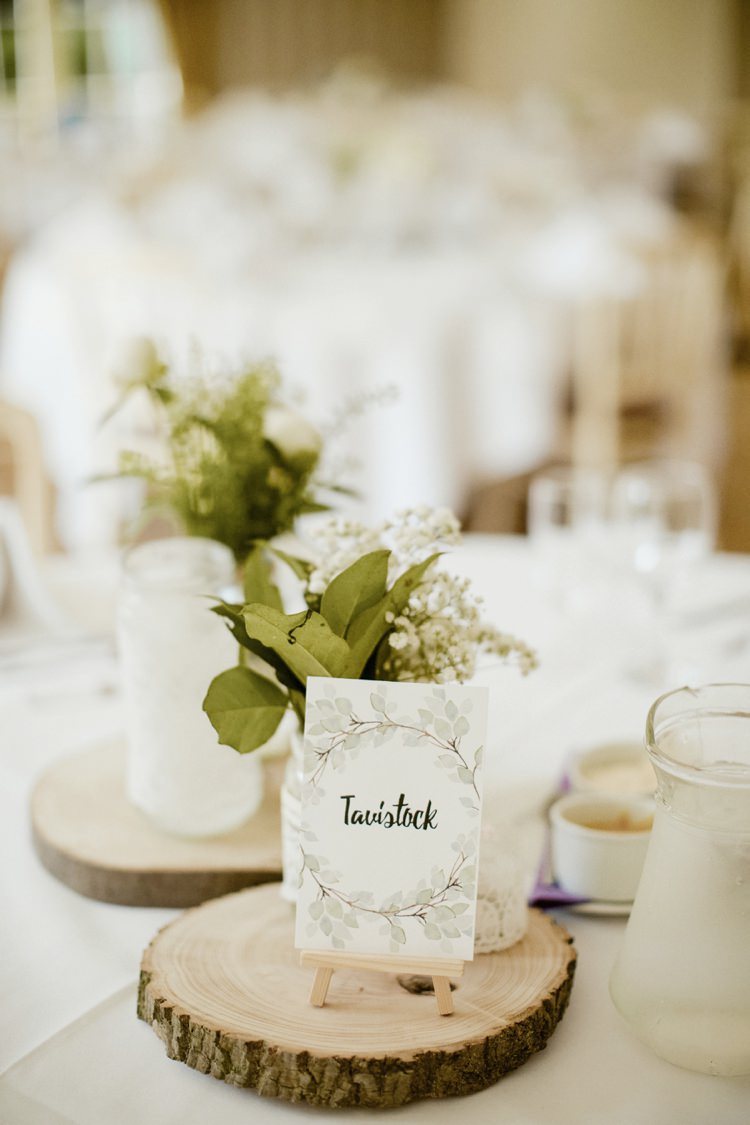 Centrepiece Log Flowers Jar Decor Table Nostalgic Playful Greenery Floral Garden Wedding http://jesspetrie.com/ 