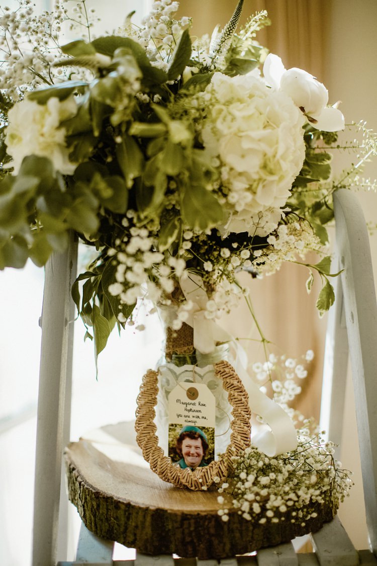 Large Bouquet Bride Bridal Flowers White Foliage Peony Gypsophila Hydrangea Remebering Lost Loved Ones Nostalgic Playful Greenery Floral Garden Wedding http://jesspetrie.com/ 