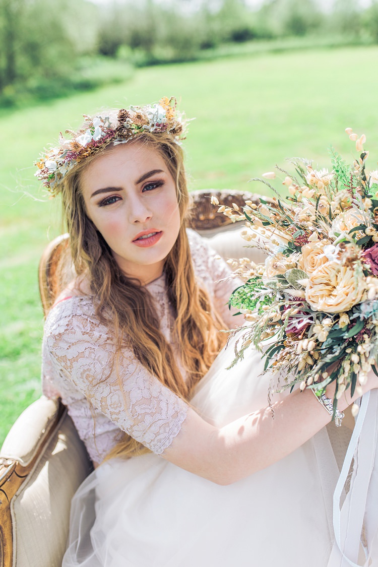 Bride Bridal Flower Crown Make Up Bohemian Natural Wedding Ideas http://www.sarahjanesphotography.com/