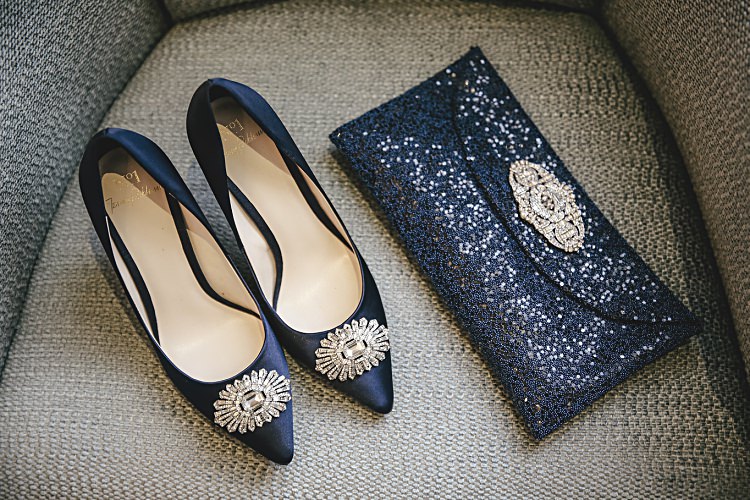 Royal Blue Navy Shoes Clutch Bride Bridal Colourful Home Made Vintage City Wedding http://kat-hill.com/