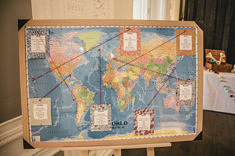 Seating Chart Table Plan Map Colourful Home Made Vintage City Wedding http://kat-hill.com/