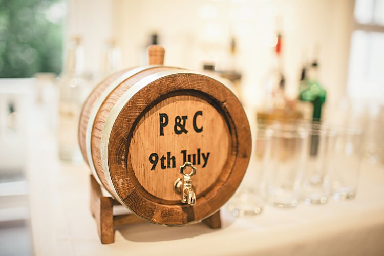 Personalied Barrel Dinks Dispenser Colourful Home Made Vintage City Wedding http://kat-hill.com/