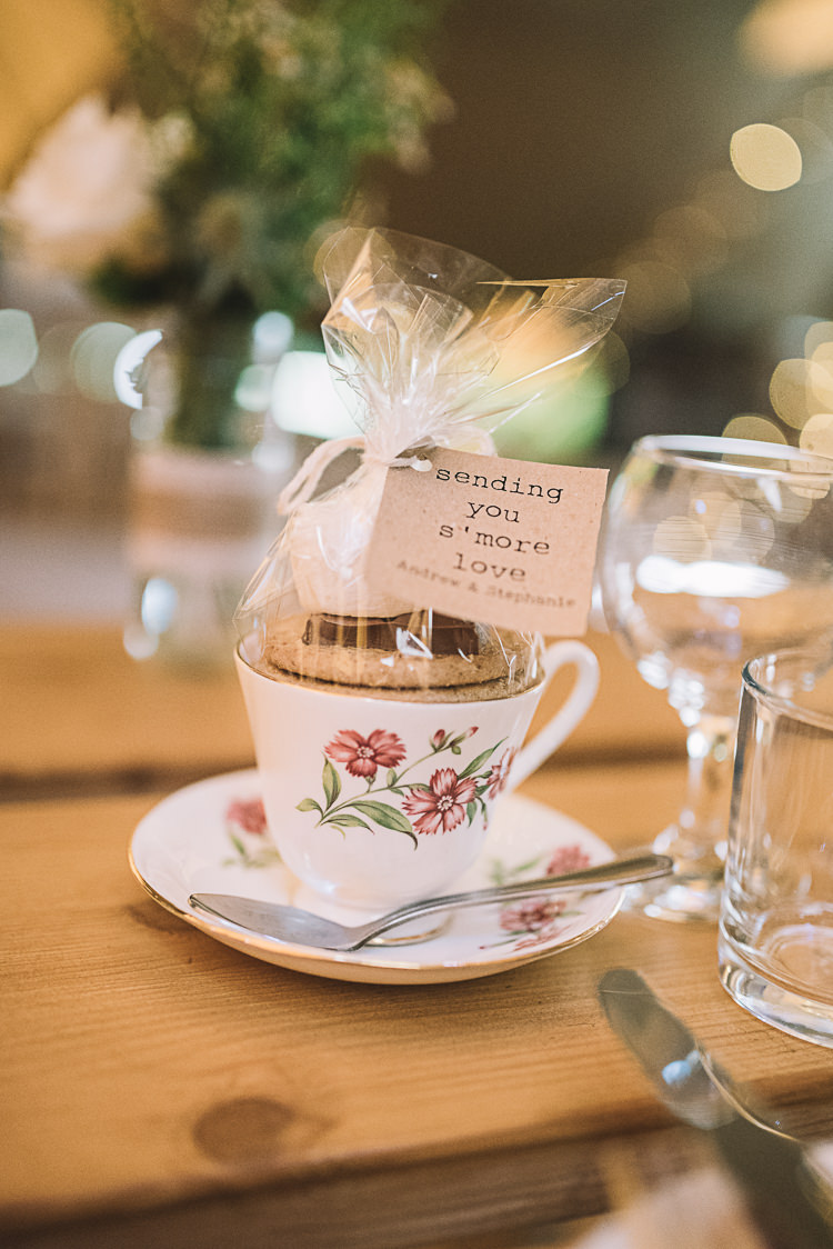 Smores Favours Tea Cup Rustic Boho Summer Tipi Wedding https://www.luciewatsonphotography.com/
