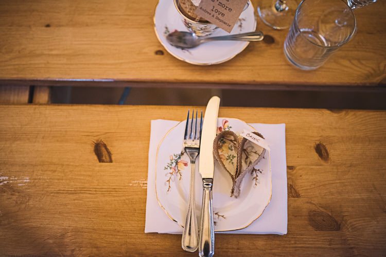 Heart Place Name Setting Rustic Boho Summer Tipi Wedding https://www.luciewatsonphotography.com/