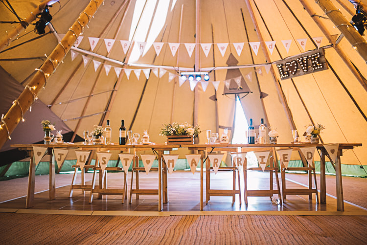 Top Table Decor Rustic Boho Summer Tipi Wedding https://www.luciewatsonphotography.com/