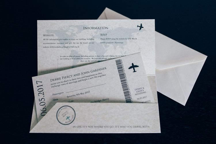 Ticket Stationery Invitations Travel Aircraft Museum Wedding Concorde http://www.nikkivandermolen.com/