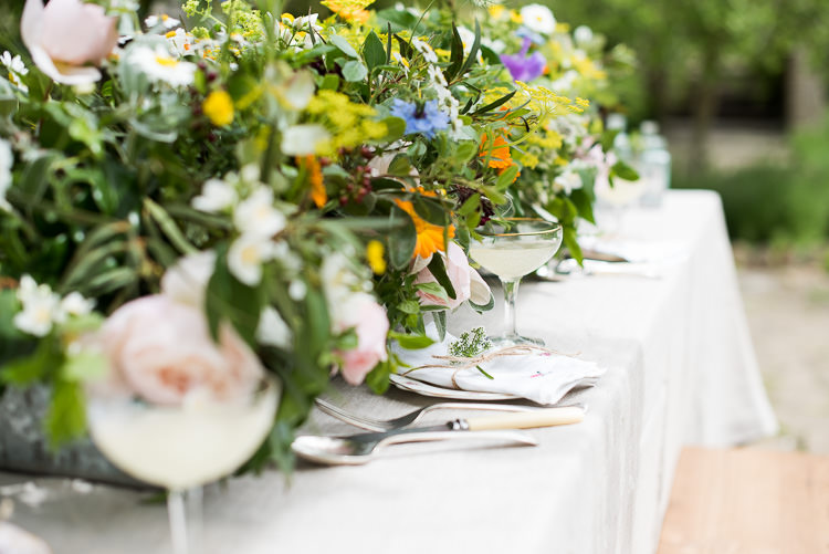 Berries Greenery Gypsophila Daisies Coupe Glass Babycham Vintage China Twine Pretty Urban Nature Wedding Ideas http://www.fionasweddingphotography.co.uk/