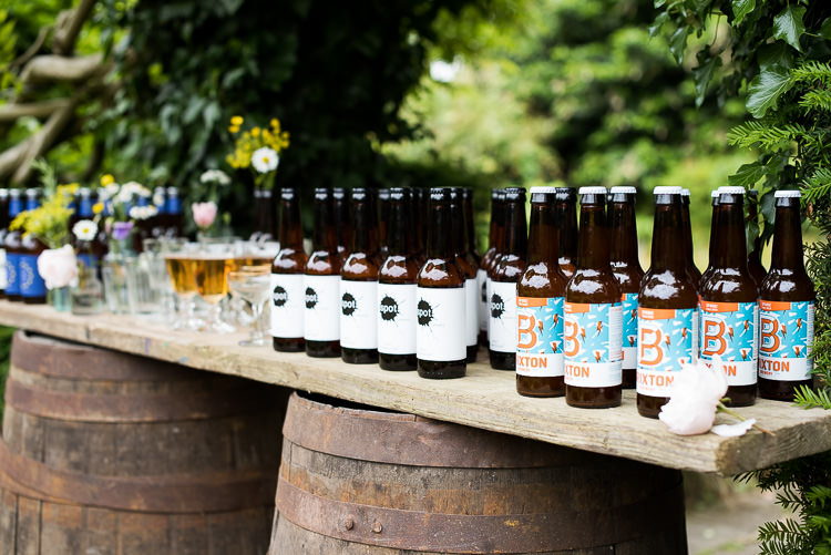 Barrel Table Inkspot Brewery Beer Vintage Glass Bottle Pretty Urban Nature Wedding Ideas http://www.fionasweddingphotography.co.uk/