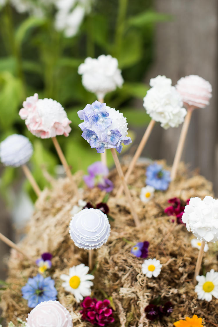 Cake Pops Moss Daisies Dessert Display Table Pretty Urban Nature Wedding Ideas http://www.fionasweddingphotography.co.uk/
