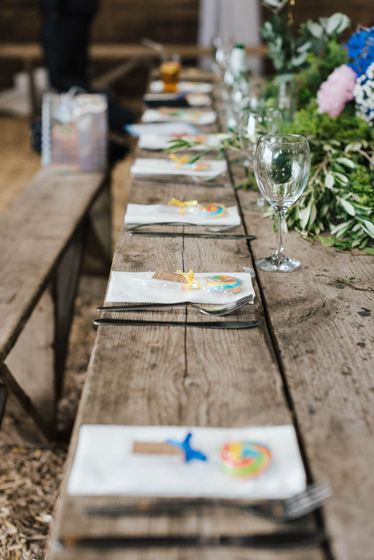 Long Wooden Tables Decor Whimsical Wedding Sea Rustic Barn http://sugarbirdphoto.co.uk/