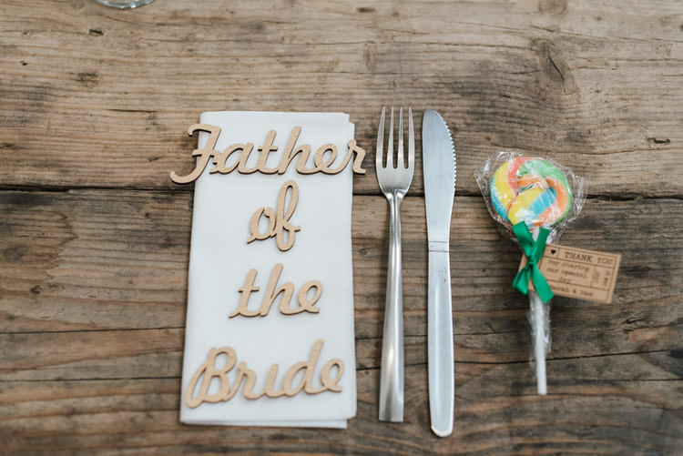 Laser Cut Wooden Place Name Setting Card Whimsical Wedding Sea Rustic Barn http://sugarbirdphoto.co.uk/