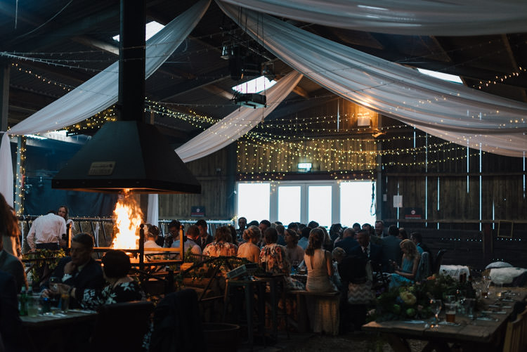 Fairy Lights Drapes Swags Fabric Whimsical Wedding Sea Rustic Barn http://sugarbirdphoto.co.uk/