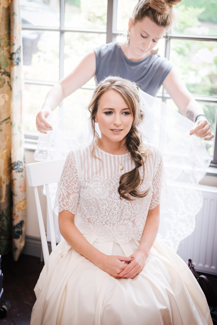Vintage Lace Veil Whimsical Wedding Sea Rustic Barn http://sugarbirdphoto.co.uk/