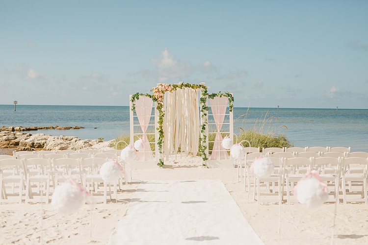 Ceremony Aisle Whimsical Pastel Key West Beach Wedding http://kristenbooth.net/
