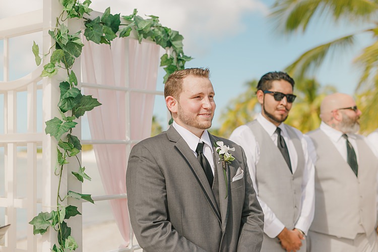Groom Ceremony Whimsical Pastel Key West Beach Wedding http://kristenbooth.net/