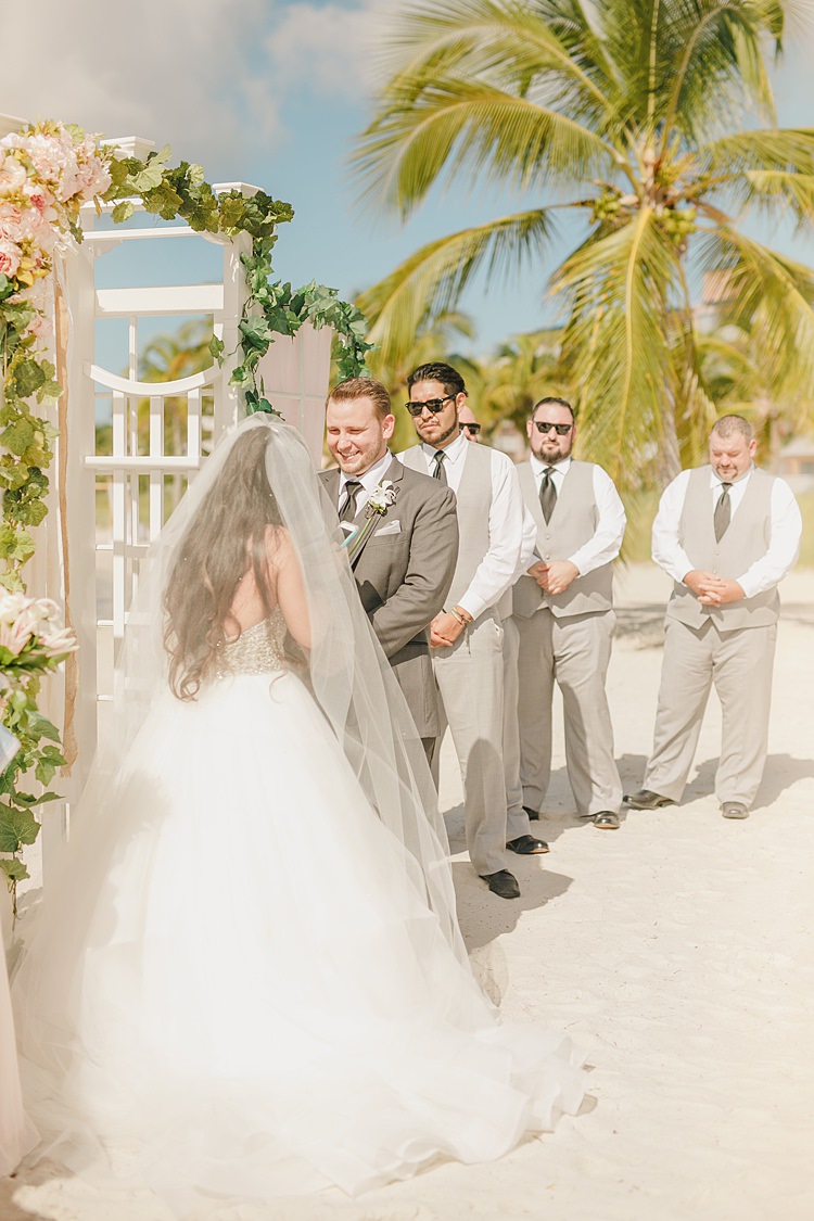 Bride Groom Ceremony Whimsical Pastel Key West Beach Wedding http://kristenbooth.net/